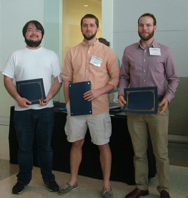 Sidney (center) won 3rd place in the nanomaterials category.